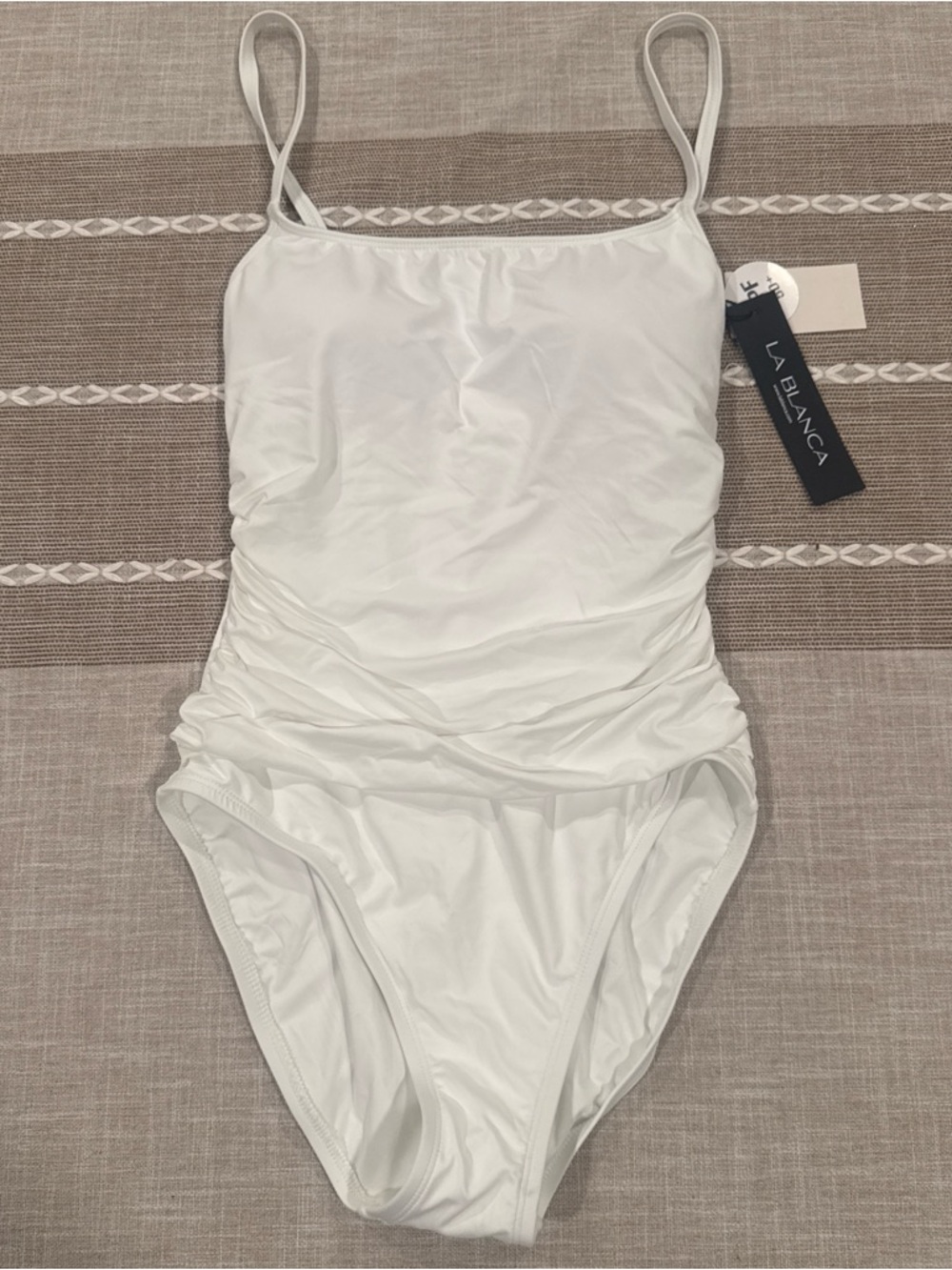 La Blanca Women’s White One-Piece Swimsuit